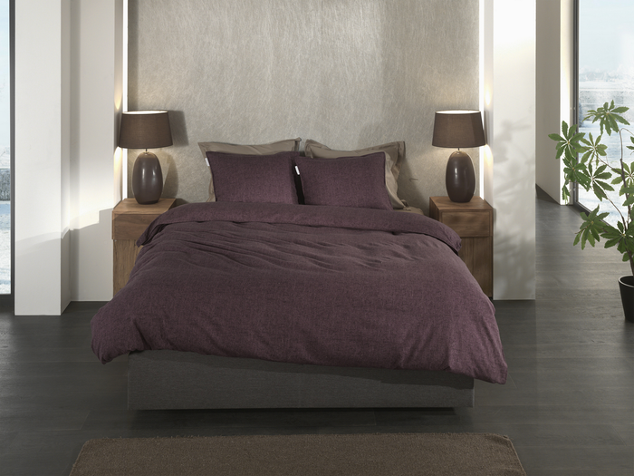 Heckett Lane Dekbedovertrek Flanel Franela - blackberry wine