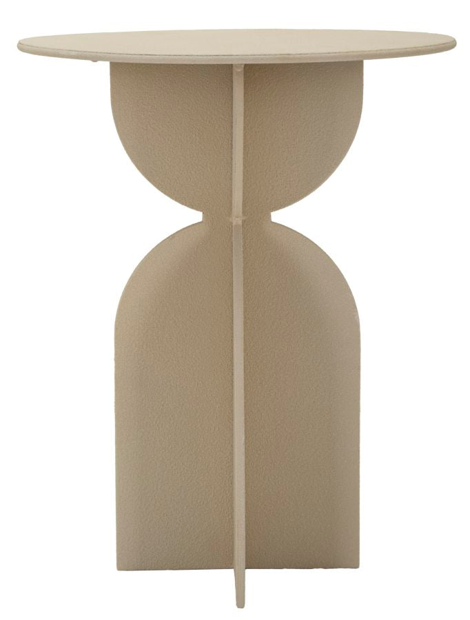 Crème metalen salontafel cm ø 45x58