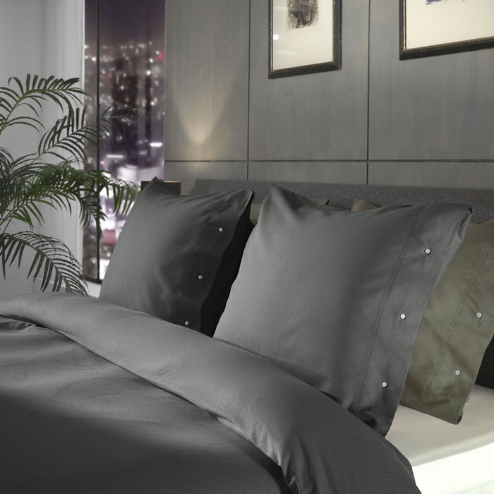 Yellow Dekbedovertrek Katoen Cialda - pewter grey