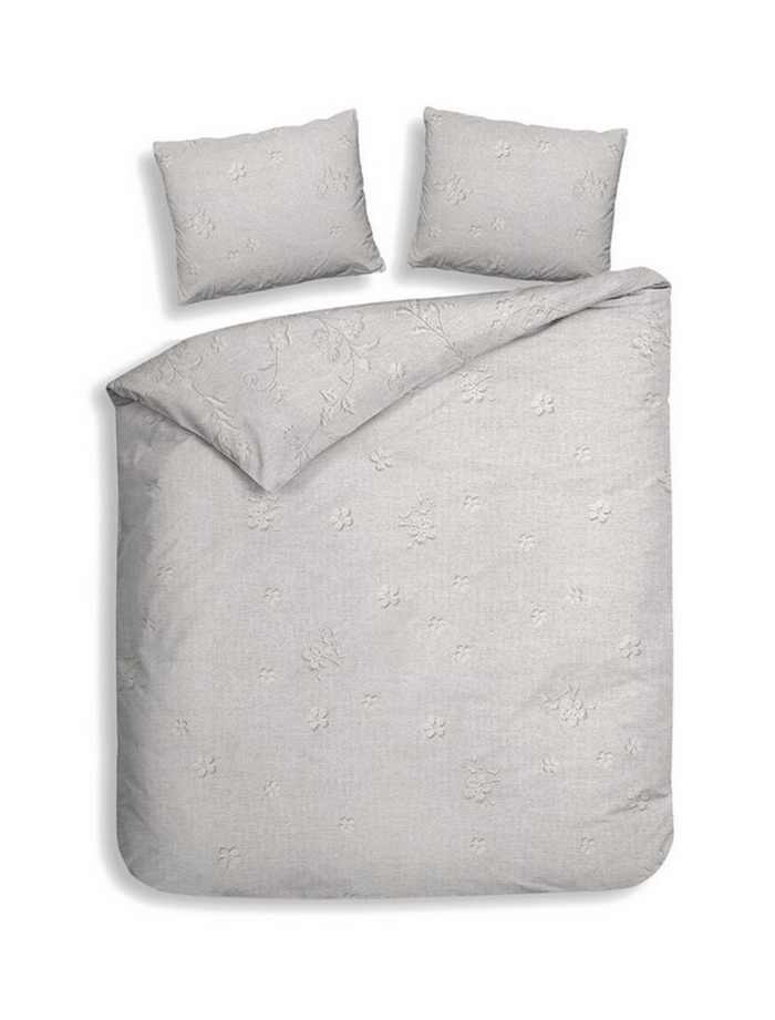 Heckett Lane Dekbedovertrek Katoen Twill Broidy - natural