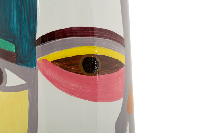 Veelkleurige keramische vaas cm ø 15x40