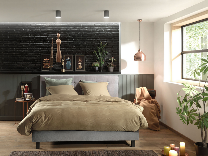 Zo Home Dekbedovertrek Katoen Velluto - pale gold