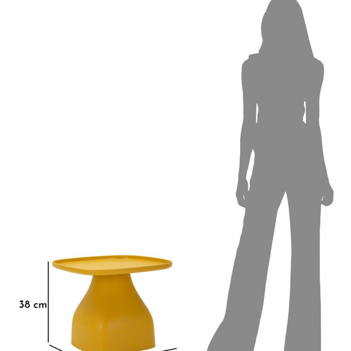 Plastic tafel geel cm 48x48x38