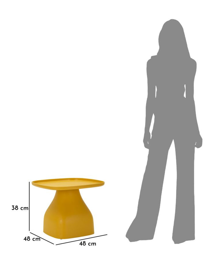 Plastic tafel geel cm 48x48x38