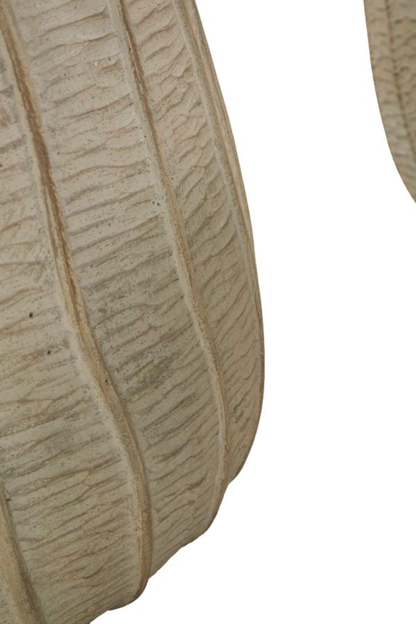 Crèmekleurige keramische vazen set van 3 stuks cm 30,5x27-25x22,2-19,5x18