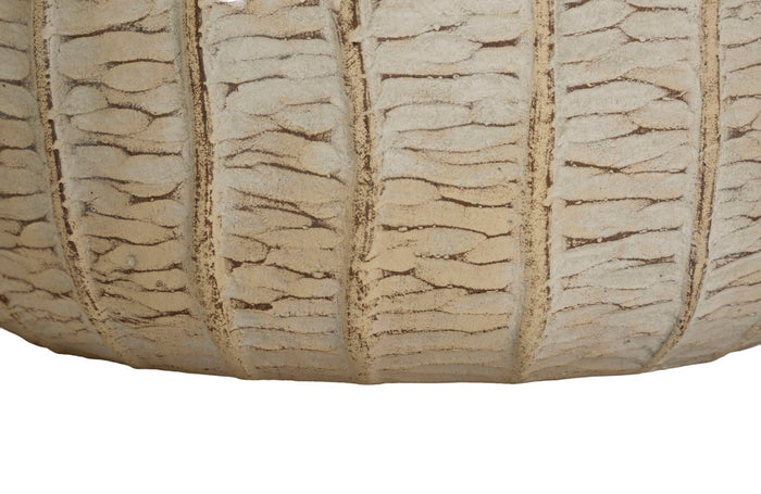 Crèmekleurige keramische vazen set van 3 stuks cm 30,5x27-25x22,2-19,5x18