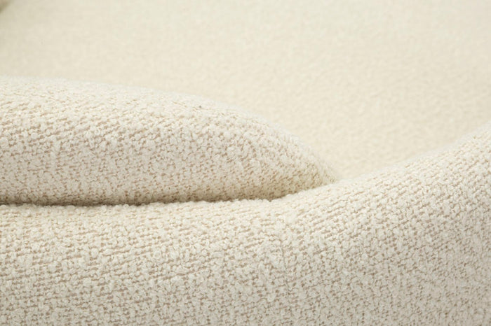 Draaistoel in crème stof cm 70x72x75