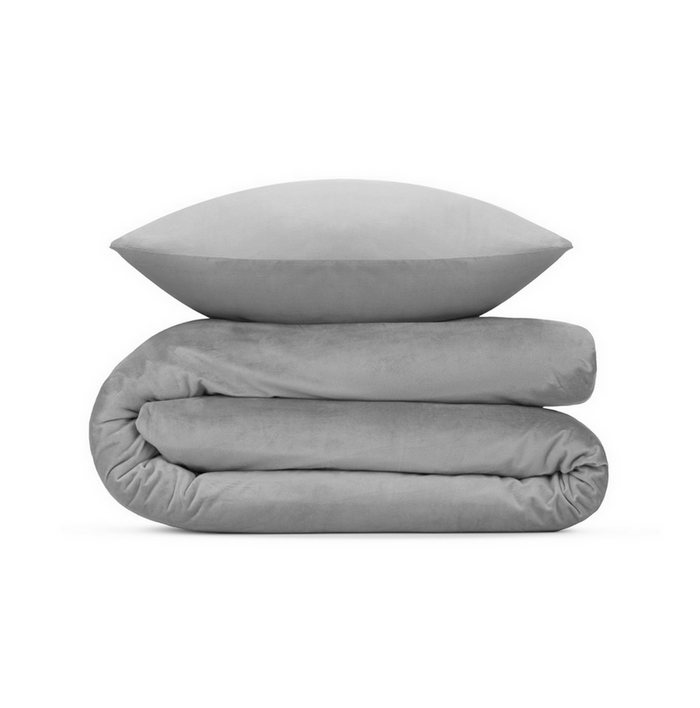 Zo Home Dekbedovertrek Katoen Velluto - lava grey