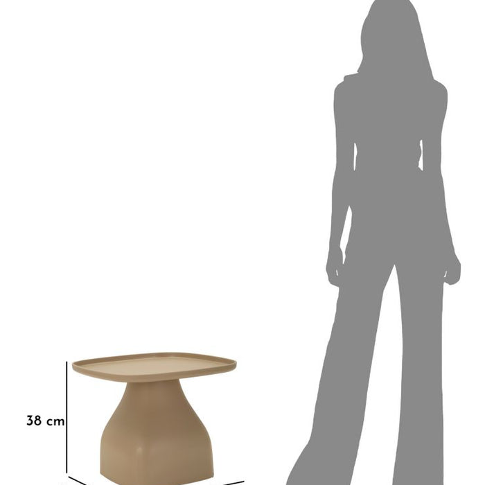 Tafel in tortora kunststof cm 48x48x38