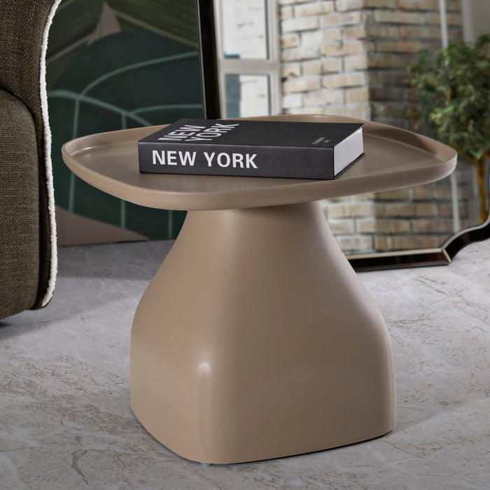 Tafel in tortora kunststof cm 48x48x38