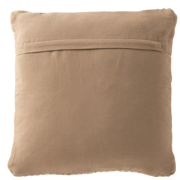 J-line - Kussen Ibiza Polyester Naurel|wit - 42x44x10cm