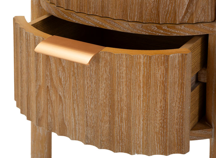 Nachtkastje van dennenhout cm 38x34,5x52