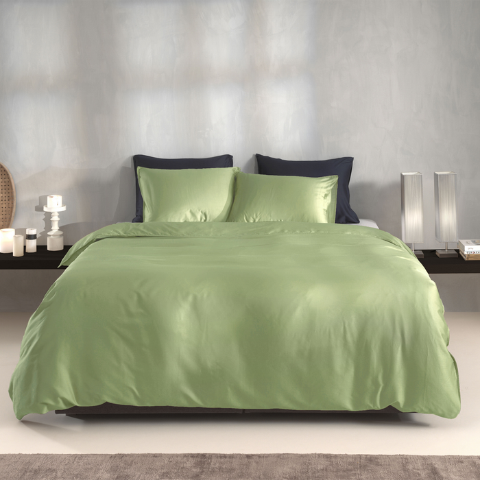 Zo Home Satinado Dekbedovertrekset Uni Katoen Satijn - sage green