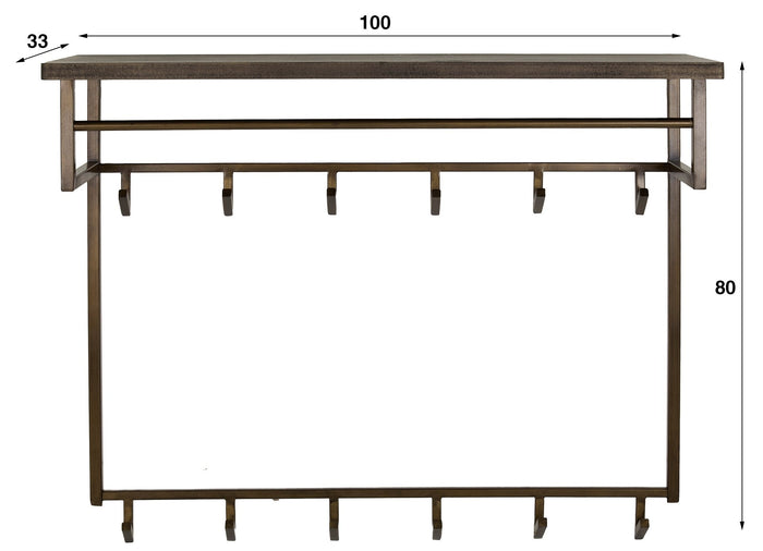 Davidi Design Ferro Brons Kapstok Hoog 12 Haken