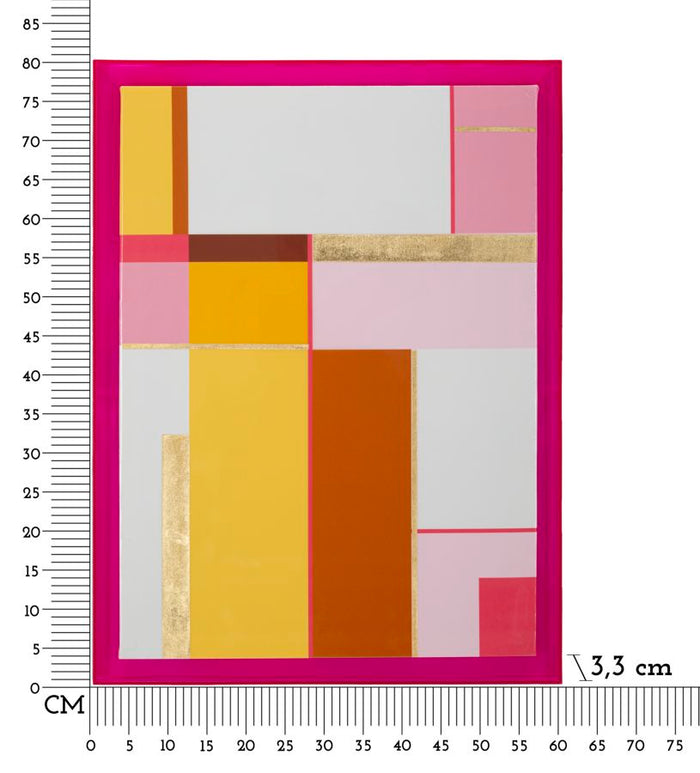 Print op gelakt canvas met acryl frame cm 60x3,3x80