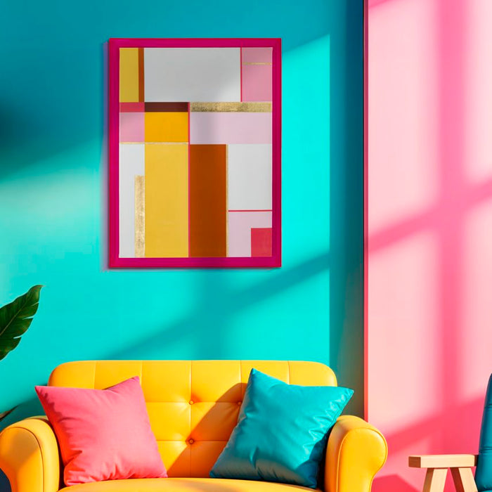 Print op gelakt canvas met acryl frame cm 60x3,3x80