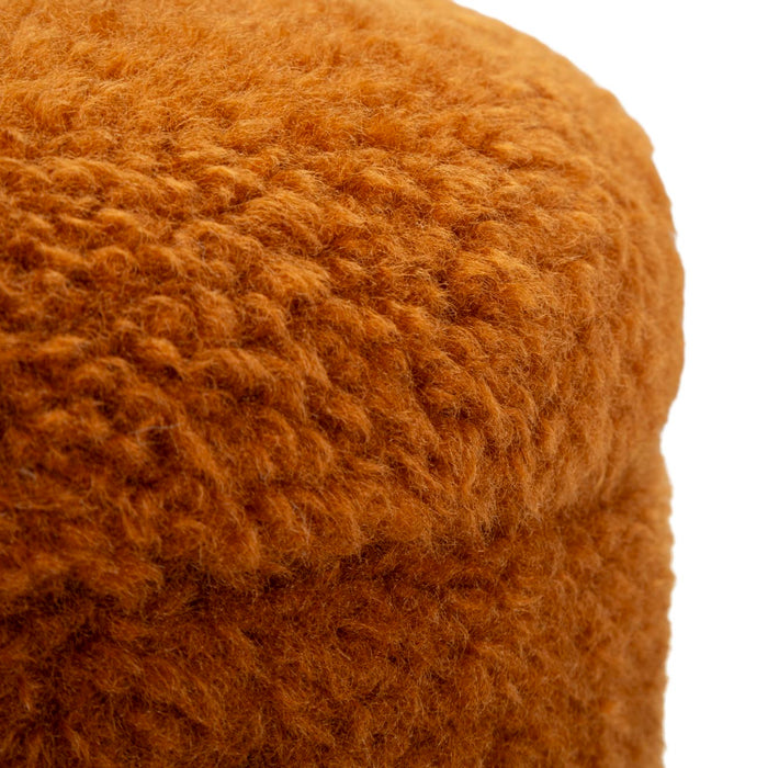 Set van 2 bruine opbergpoefs cm ø 40x47-32x38