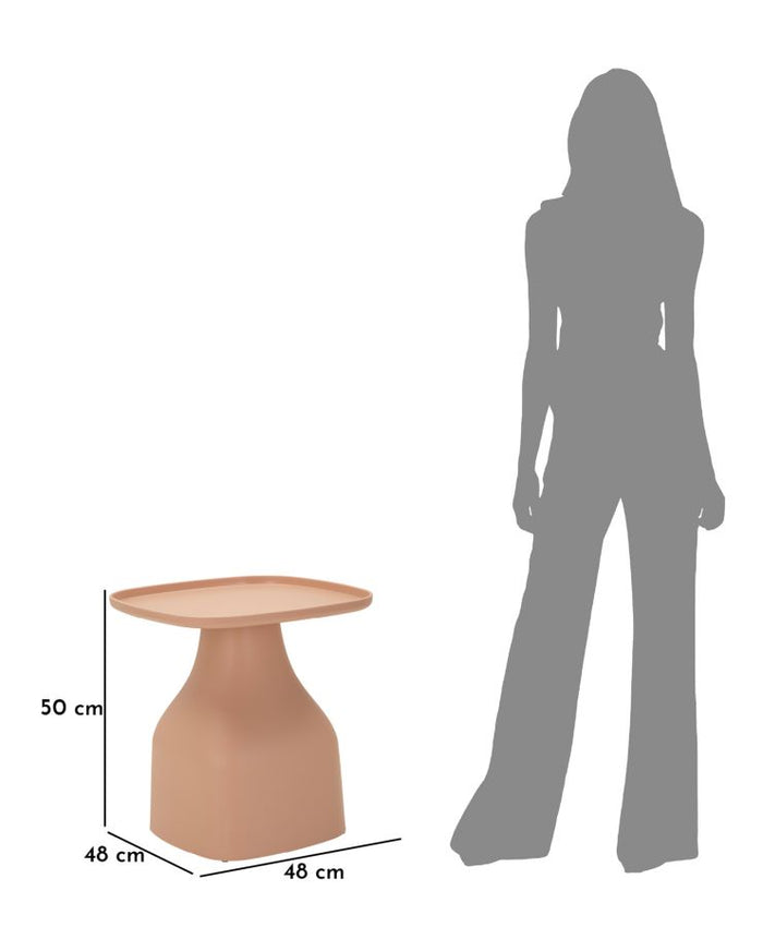 Plastic tafel roze cm 48x48x50