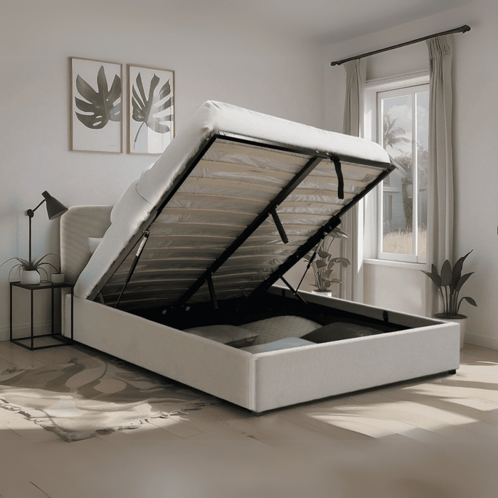 Calicosy - Bed met opbergruimte Livy - 205 cm - Beige