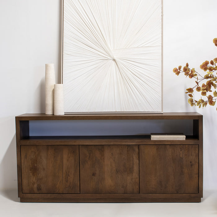 Giga Meubel - Dressoir Donkerbruin Hout - 180x40x85cm - Luxurious