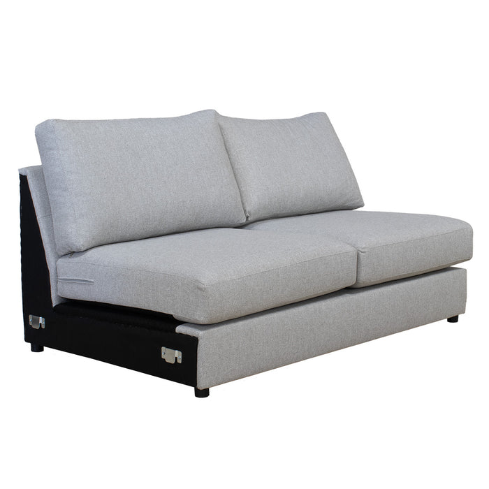 DÉJA Living - U-Bank Lichtgrijs Stof - 382x287x89cm - Arden