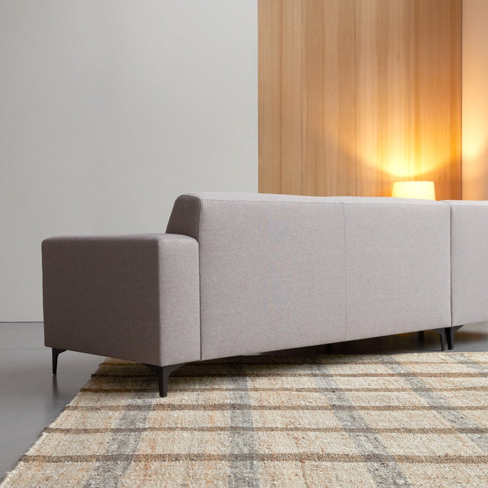 Tikamoon - Lars - Hoekbank links in grijze stof 300 x 150 cm