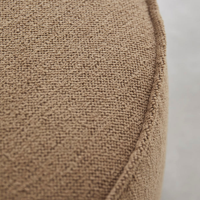 Tikamoon - Poef in camelkleurige stof Dario, 1-zit