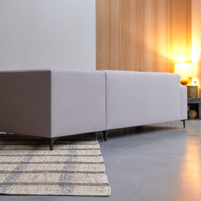 Tikamoon - Lars - Hoekbank rechts in grijze stof 295 x 185 cm