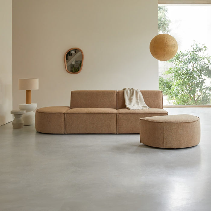 Tikamoon - Modulaire 2-zitsofa Dario in camelkleurige stof