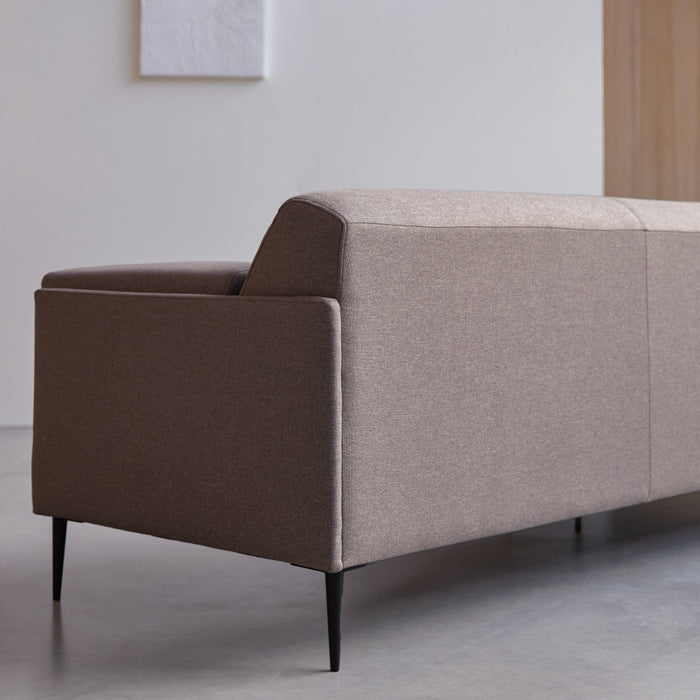 Tikamoon - Finn - Hoekbank links in taupegrijs stof 270 x 180 cm