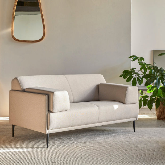 Tikamoon - Finn - Stoffen 2-3-zitsbank, ecru