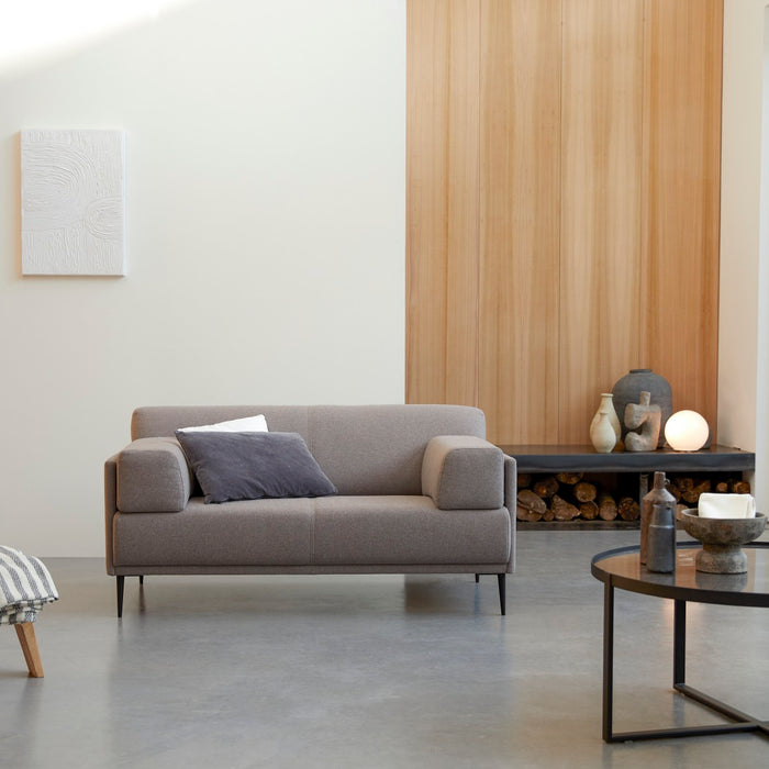 Tikamoon - Finn - Stoffen 2-3-zitsbank, taupegrijs