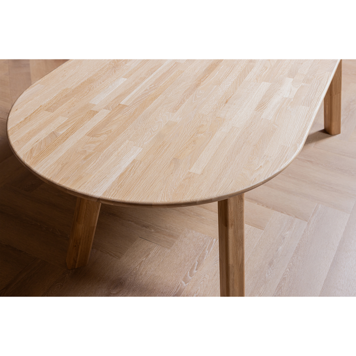 WOOOD Tablo Eettafel Ovaal Vingerlas - Eiken - Transparant - 220x90