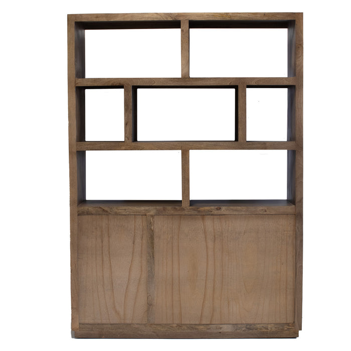 Giga Meubel - Vakkenkast Donkerbruin Hout - 150x45x210cm - Luxurious