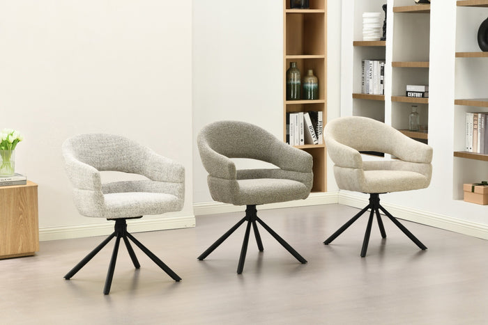 Livingfurn - Eetkamerstoel Linn Toffee Set van 2 - 62x58x85cm