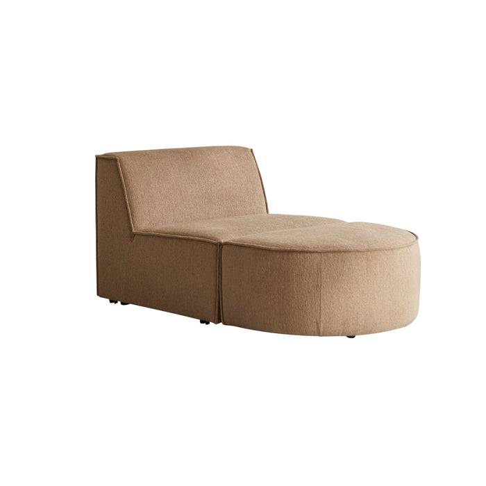 Tikamoon - Modulaire loungefauteuil Dario in camelkleurige stof