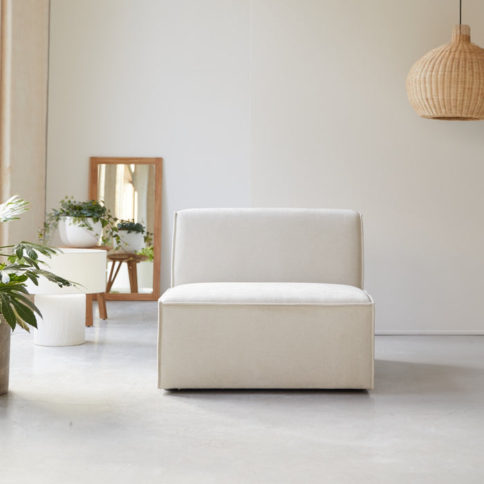Tikamoon - Modulaire loungestoel Dario in beige stof