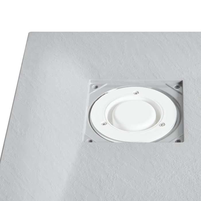 Beliani - PARON - Douchebak - Grijs - 90 x 90 x 3 cm - SMC (kunststof)