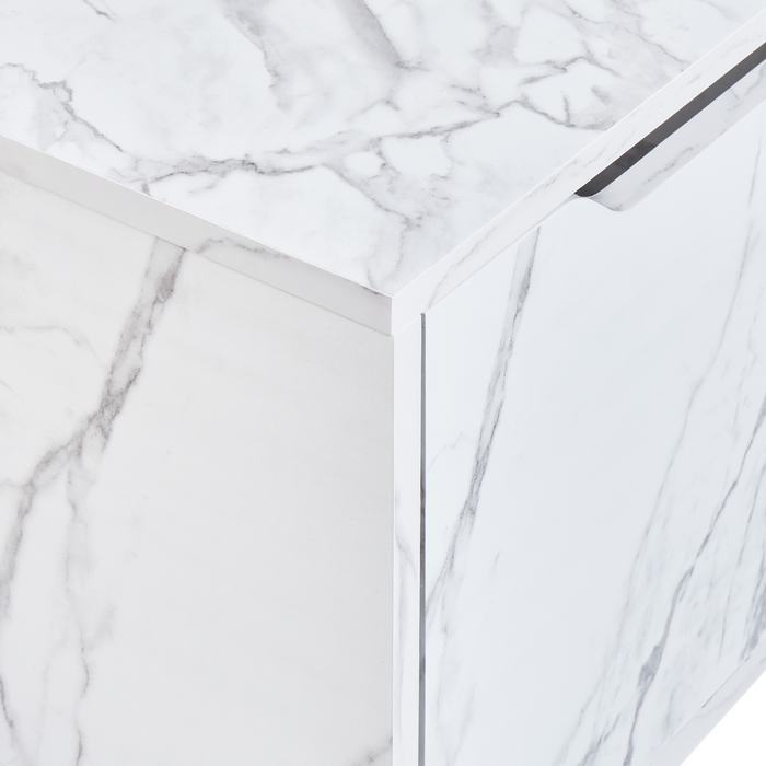 Beliani - PETROLINA - Wastafelkast - Wit - Vezelplaat