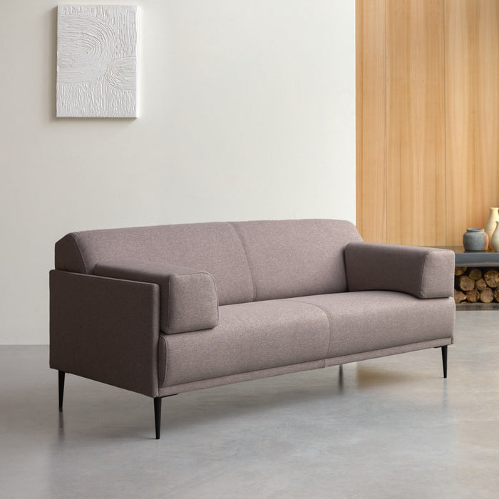 Tikamoon - Finn - Stoffen driezitsbank, taupegrijs