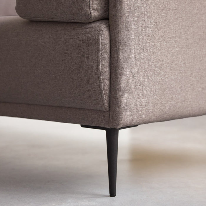 Tikamoon - Finn - Stoffen driezitsbank, taupegrijs