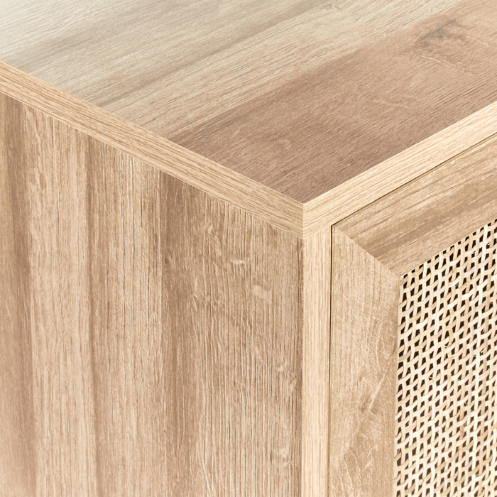 Beliani-ROSELL-Staande wastafelkast 2 deuren-Lichthout-Vezelplaat