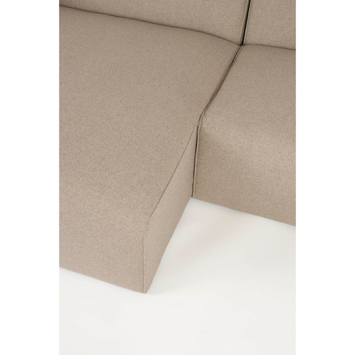 Zuiver Sofa Milka 3-zitsbank Chaise longue Links Cappuccino - Beige