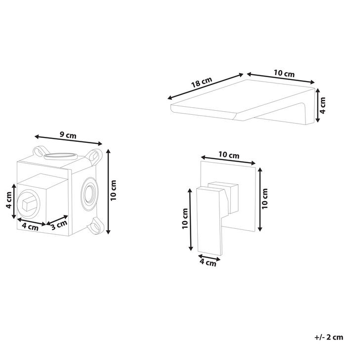 Beliani - KARUAY - Wandgemonteerde mengkraan - Zilver - Messing