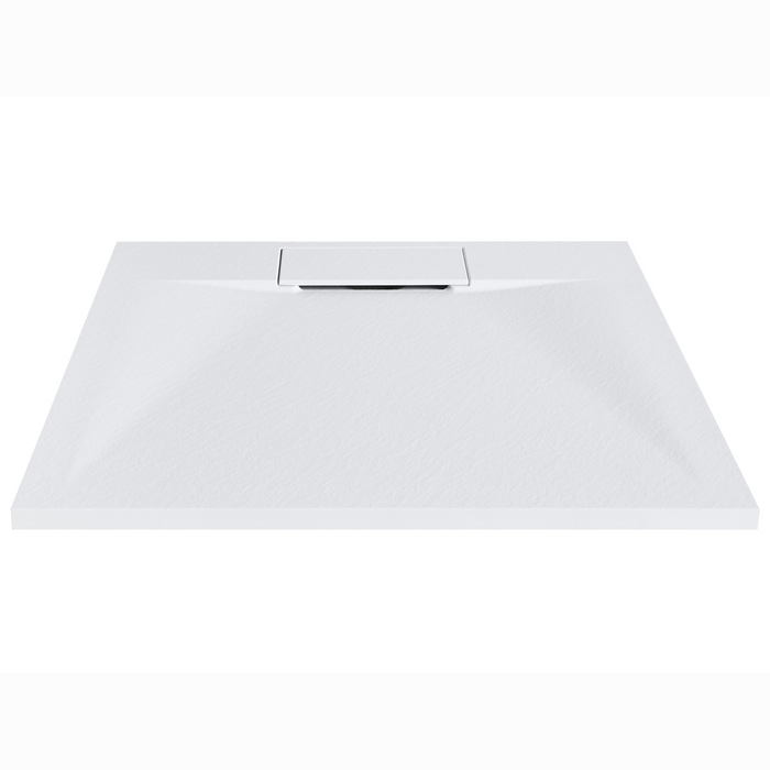 Beliani - AZZURRO - Douchebak - Wit - 90 x 90 x 3 cm - SMC (kunststof)