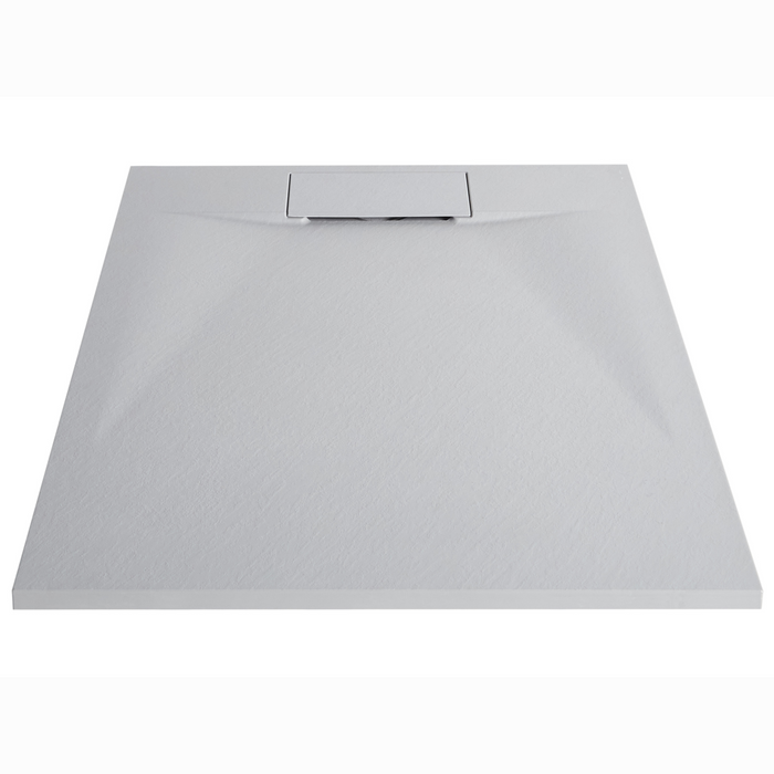 Beliani-AZZURRO-Douchebak-Grijs-100 x 80 x 3 cm-SMC (kunststof)