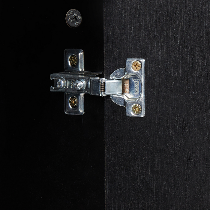 Beliani - LIMERIA - Wastafelkast - Zwart - Vezelplaat