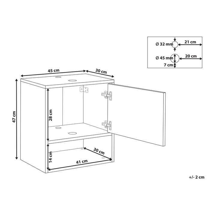 Beliani - LIMERIA - Wastafelkast - Zwart - Vezelplaat