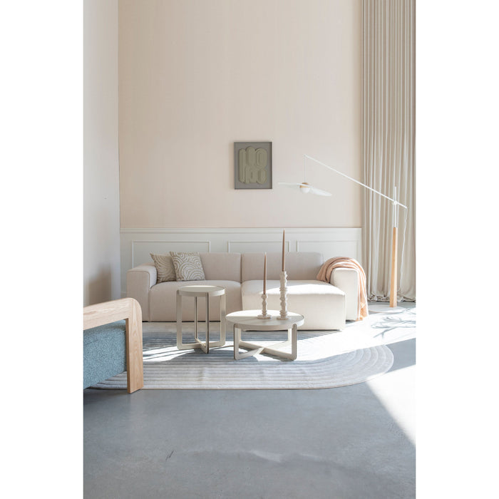 Zuiver Sofa Milka 3-zitsbank Chaise longue Rechts Zand - Crème