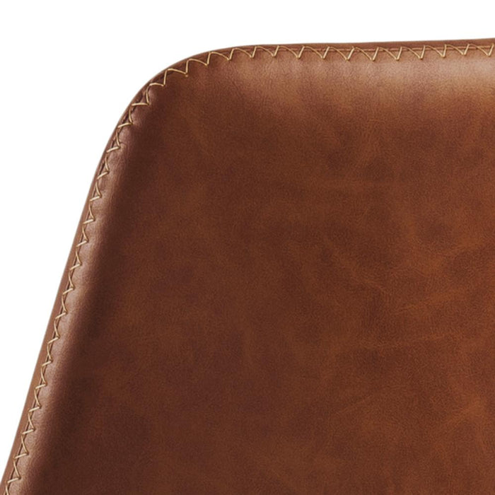 Giga Living - Barkruk - Brandy PU leer - Zithoogte 76,5cm - Isdal - Set van 2